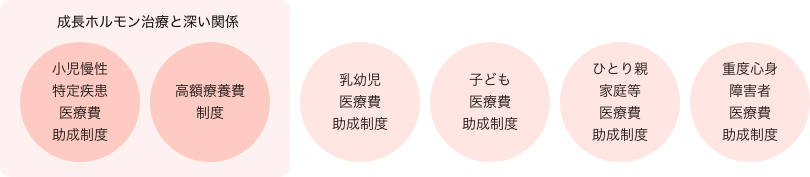 18歳未満を対象とした主な医療費助成制度